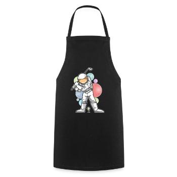 Astronaut Golf Golfer - Kochschürze - Schwarz - Vorne - AI Model Male 185 dark (185cm)