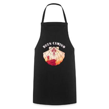 Camino De Santiago Shell Buen Camino Camino Camino De Santiago - Tablier de cuisine - noir - Devant - AI Model Male 185 dark (185cm)