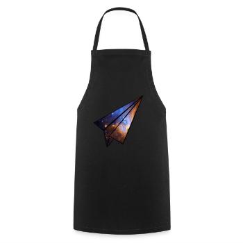 Paper Airplane Universe - Cooking Apron - black - Front - AI Model Male 185 dark (185cm)