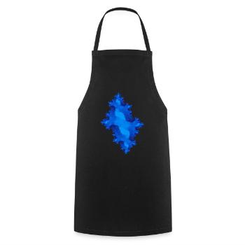 fractal blue - Cooking Apron - black - Front - AI Model Male 185 dark (185cm)