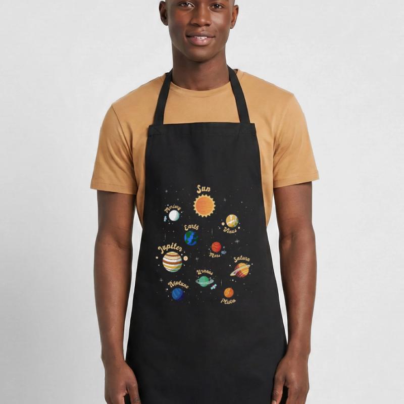 Solar System Planets Knowledge Outer Space for Kid Cooking Apron