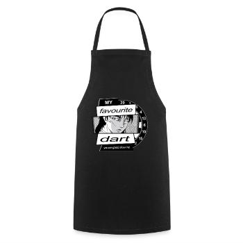 Dart Anime Motiv, Dart Player + Anime Fans - Cooking Apron - black - Front - AI Model Male 185 dark (185cm)
