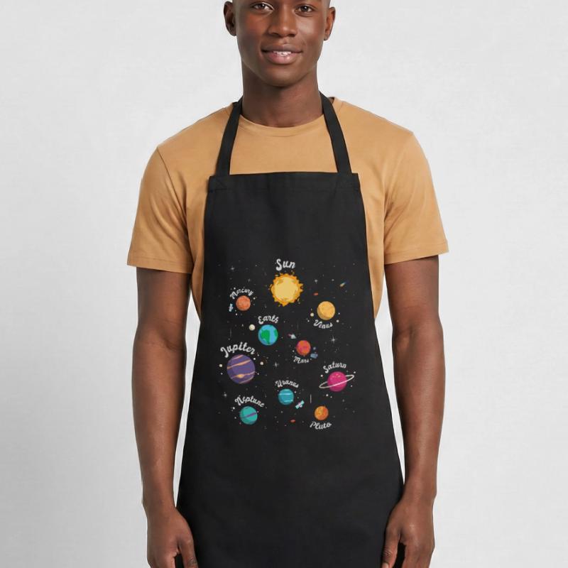 Solar System Planets Knowledge Outer Space for Kid Cooking Apron