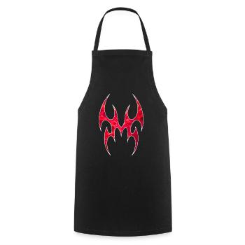 Alien Spider fait de polygones rouges - Tablier de cuisine - noir - Devant - AI Model Male 185 dark (185cm)