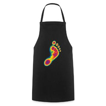 Fascinating thermal footprint - Cooking Apron - black - Front - AI Model Male 185 dark (185cm)