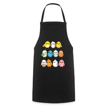 Perroquet Enfants Oiseau Pet - Tablier de cuisine - noir - Devant - AI Model Male 185 dark (185cm)