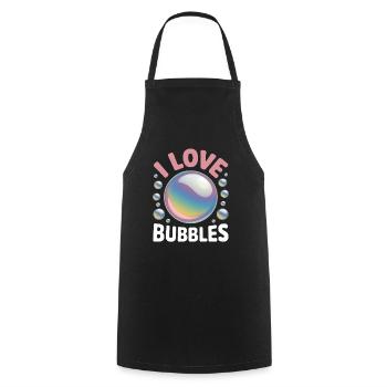 J’aime les bulles de savon Bulles pour enfants - Tablier de cuisine - noir - Devant - AI Model Male 185 dark (185cm)