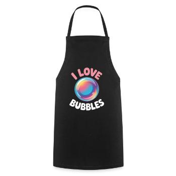 J’aime les bulles de savon Bulles pour enfants - Tablier de cuisine - noir - Devant - AI Model Male 185 dark (185cm)