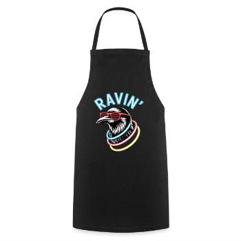 Ravin' Rabe pour les festivals techno - Tablier de cuisine - noir - Devant - AI Model Male 185 dark (185cm)