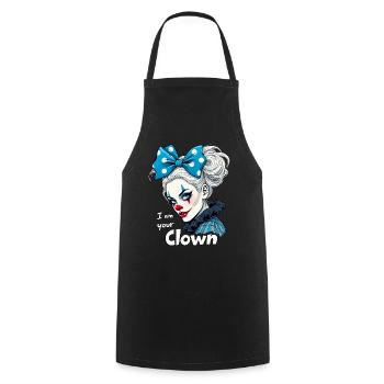 I Am Your Clown Girlfriend Zirkus - Kochschürze - Schwarz - Vorne - AI Model Male 185 dark (185cm)