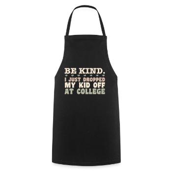 Kid Leaving For College - Mom Kid Going To College - Cooking Apron - black - Front - AI Model Male 185 dark (185cm)