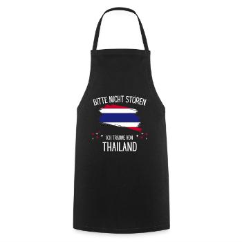 Bitte nicht stören ich träume von Thailand - Kochschürze - Schwarz - Vorne - AI Model Male 185 dark (185cm)