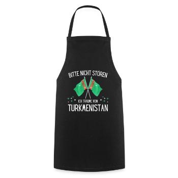 Bitte nicht stören ich träume von Turkmenistan - Kochschürze - Schwarz - Vorne - AI Model Male 185 dark (185cm)