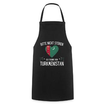 Bitte nicht stören ich träume von Turkmenistan - Kochschürze - Schwarz - Vorne - AI Model Male 185 dark (185cm)