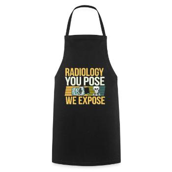 Radiology You Pose We Expose 4 - Kochschürze - Schwarz - Vorne - AI Model Male 185 dark (185cm)
