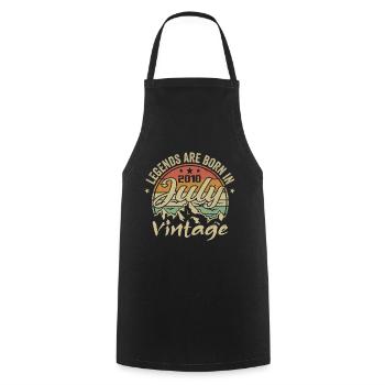Vintage Juillet 2010 Anniversaire Juillet 2010 - Tablier de cuisine - noir - Devant - AI Model Male 185 dark (185cm)