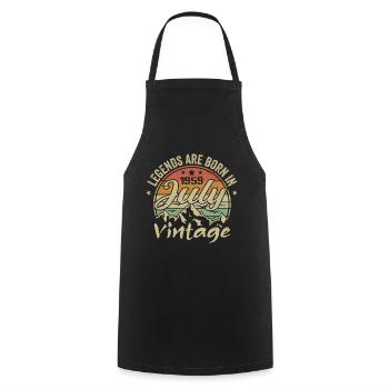 Vintage Juillet 1959 Anniversaire Juillet 1959 - Tablier de cuisine - noir - Devant - AI Model Male 185 dark (185cm)