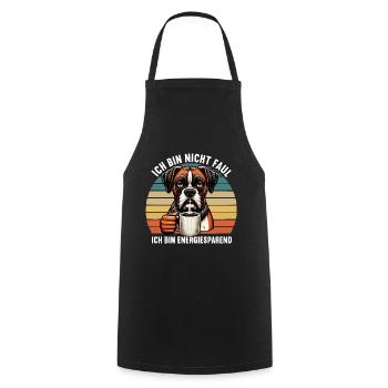 Ich Bin Nicht Faul Boxer Boxerhalter Boxerhund - Kochschürze - Schwarz - Vorne - AI Model Male 185 dark (185cm)