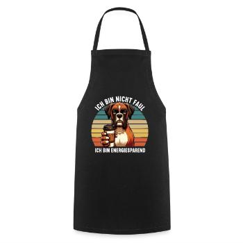Ich Bin Nicht Faul Boxer Boxerhalter Boxerhund - Kochschürze - Schwarz - Vorne - AI Model Male 185 dark (185cm)