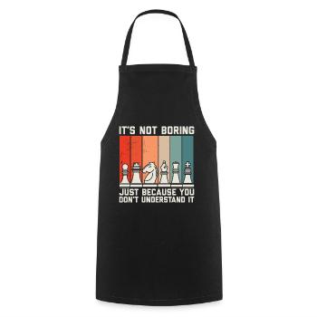 Chess - Cooking Apron - black - Front - AI Model Male 185 dark (185cm)