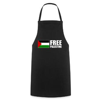 Free palestine - Kochschürze - Schwarz - Vorne - AI Model Male 185 dark (185cm)