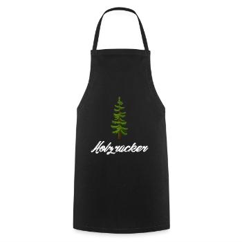 Ich bin Holzrücker - Kochschürze - Schwarz - Vorne - AI Model Male 185 dark (185cm)