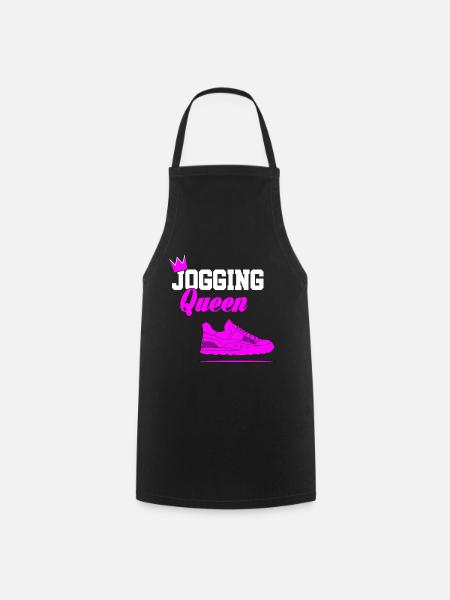 Jogging Running Runner Funny Sayings Gift 7 - Cooking Apron - black