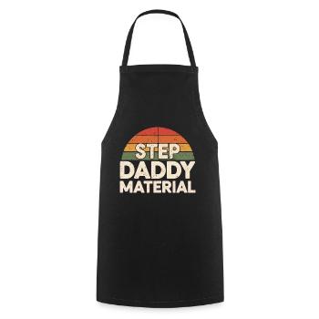 Step Daddy Material 18 - Kochschürze - Schwarz - Vorne - AI Model Male 185 dark (185cm)