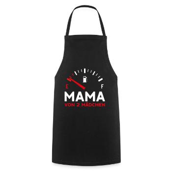 MAMA 2 MÄDCHEN ZWEI TÖCHTER MUTTERTAG - Kochschürze - Schwarz - Vorne - AI Model Male 185 dark (185cm)