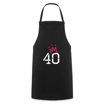 40 - Tablier de cuisine - noir - Devant - AI Model Male 185 dark (185cm)