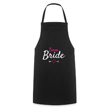 Mariée d'équipe - Tablier de cuisine - noir - Devant - AI Model Male 185 dark (185cm)