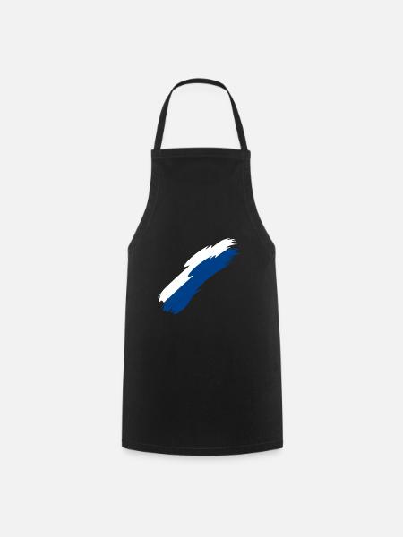 Finland flag colors - Cooking Apron - black