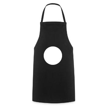 Circle white - Cooking Apron - black - Front - AI Model Male 185 dark (185cm)