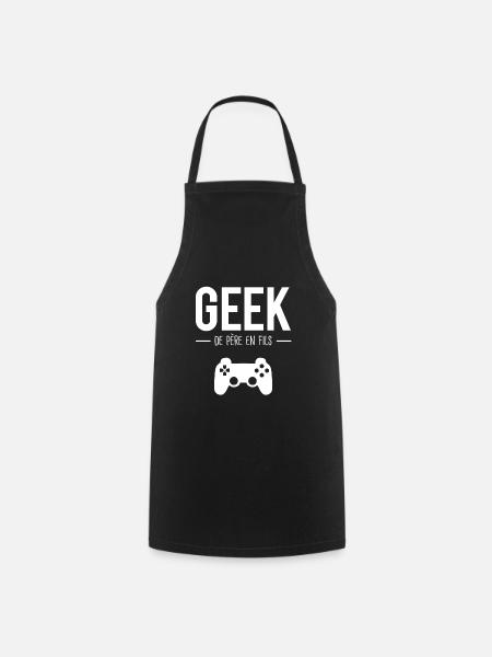 Geek de père en fils - Tablier de cuisine - noir