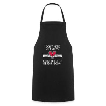 Buch Bücher Spruch Lesen Geschenk - Kochschürze - Schwarz - Vorne - AI Model Male 185 dark (185cm)