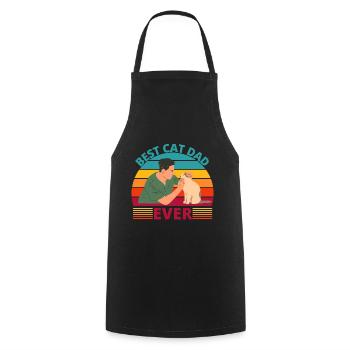 Best Cat Dad Ever - gift for cat lovers - Cooking Apron - black - Front - AI Model Male 185 dark (185cm)