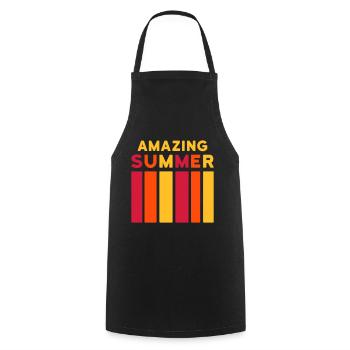 Amazing Summer (bar) - Cooking Apron - black - Front - AI Model Male 185 dark (185cm)