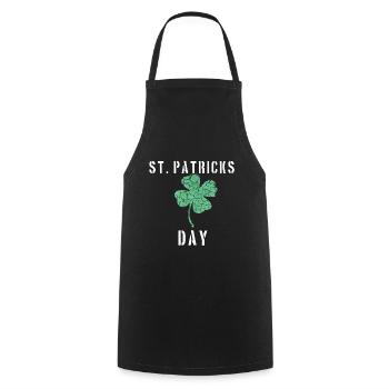 St. Patrick's Day - Cooking Apron - black - Front - AI Model Male 185 dark (185cm)
