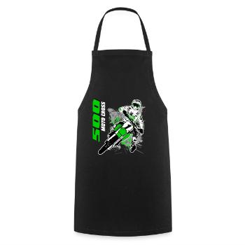 MotoCross - Supercross - MX - SX - FMX - Kochschürze - Schwarz - Vorne - AI Model Male 185 dark (185cm)