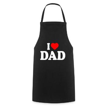 I love dad - Cooking Apron - black - Front - AI Model Male 185 dark (185cm)