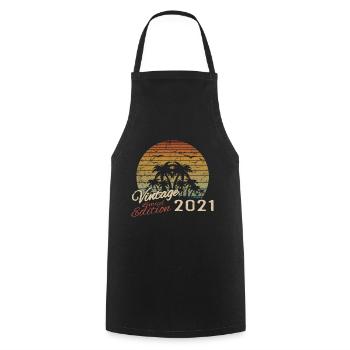 Jahrgang 2021 Geburtstagsgeschenk 2021 Retro 2021 - Kochschürze - Schwarz - Vorne - AI Model Male 185 dark (185cm)