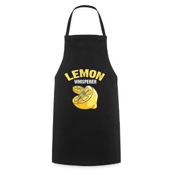 Lemon Design Lemonades Stand Boss Lemon Sale - Cooking Apron - black - Front - AI Model Male 185 dark (185cm)