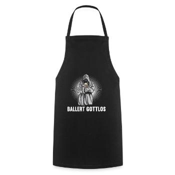 Ballert Gottlos Bier Saufen Biere Biergarten - Kochschürze - Schwarz - Vorne - AI Model Male 185 dark (185cm)