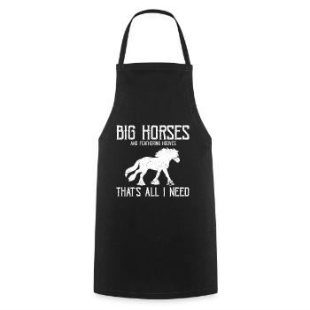 Clydesdale Design for Clydesdale Riders - Cooking Apron - black - Front - AI Model Male 185 dark (185cm)
