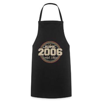 Born in June 2006 Birthday 12006 June 2006 June - Cooking Apron - black - Front - AI Model Male 185 dark (185cm)