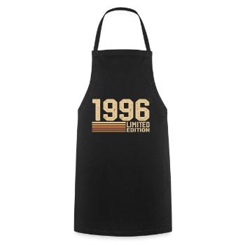 Born in 1996 Birthday - Gift 1996 Vintage 1996 - Cooking Apron - black - Front - AI Model Male 185 dark (185cm)