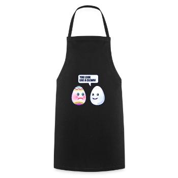 Pâques Oeuf de Pâques - Tablier de cuisine - noir - Devant - AI Model Male 185 dark (185cm)