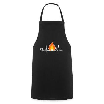 Freiwillige Feuerwehr Flamme Feuerwehrman Geschenk - Kochschürze - Schwarz - Vorne - AI Model Male 185 dark (185cm)