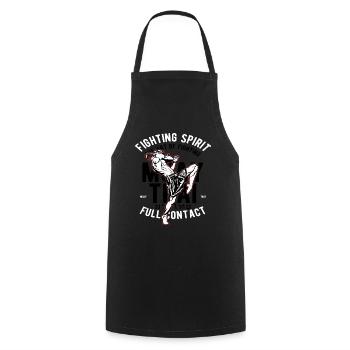 Muay Thai, MMA, Fighter - Cooking Apron - black - Front - AI Model Male 185 dark (185cm)
