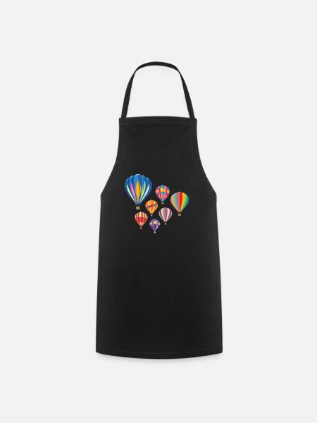 Montgolfière aviation ciel ciel loisirs - Tablier de cuisine - noir